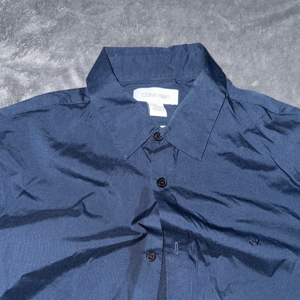 Calvin Klein Men's Dark Blue Button Down Shirt